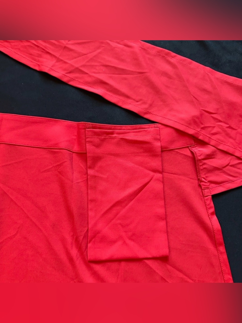 ADAY Red High-Low Wrap Skirt with Tie sarong - Picture 8 of 8